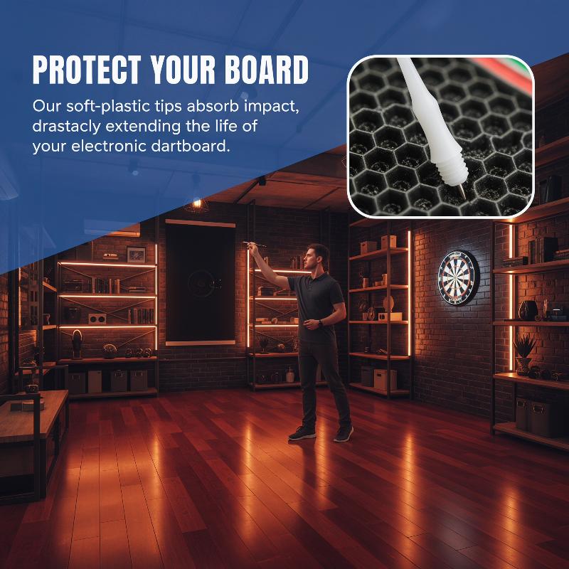 Professional Plastic Dart Tips 100pcs Soft Durable Stubby Points Shaft Flights for Home Bar Equipment