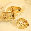 Exaggerated Design Women's Luxury Alloy Bangle with Open End
