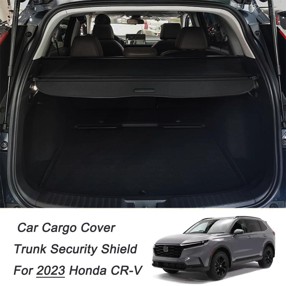 Car Trunk Cover Cargo Shield Cover for Honda CRV 2023 US Version Luggage Carrier Curtain Retractable Black Canvas