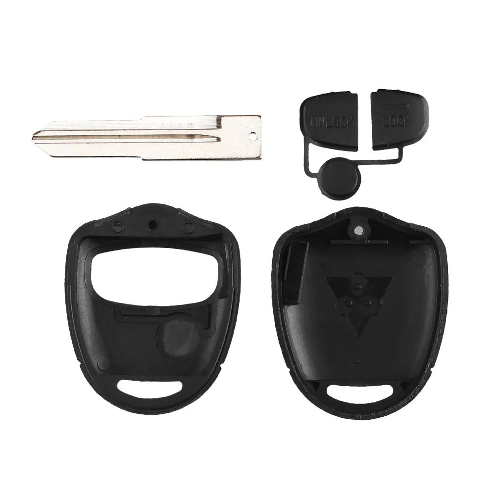 Fjernkontroll Bilnøkkel Skall Fob Etui Deksel for Mitsubishi Lancer Grandis Evolution Outlander Nøkkel 2 3 Knapper MIT11/MIT8 Blad