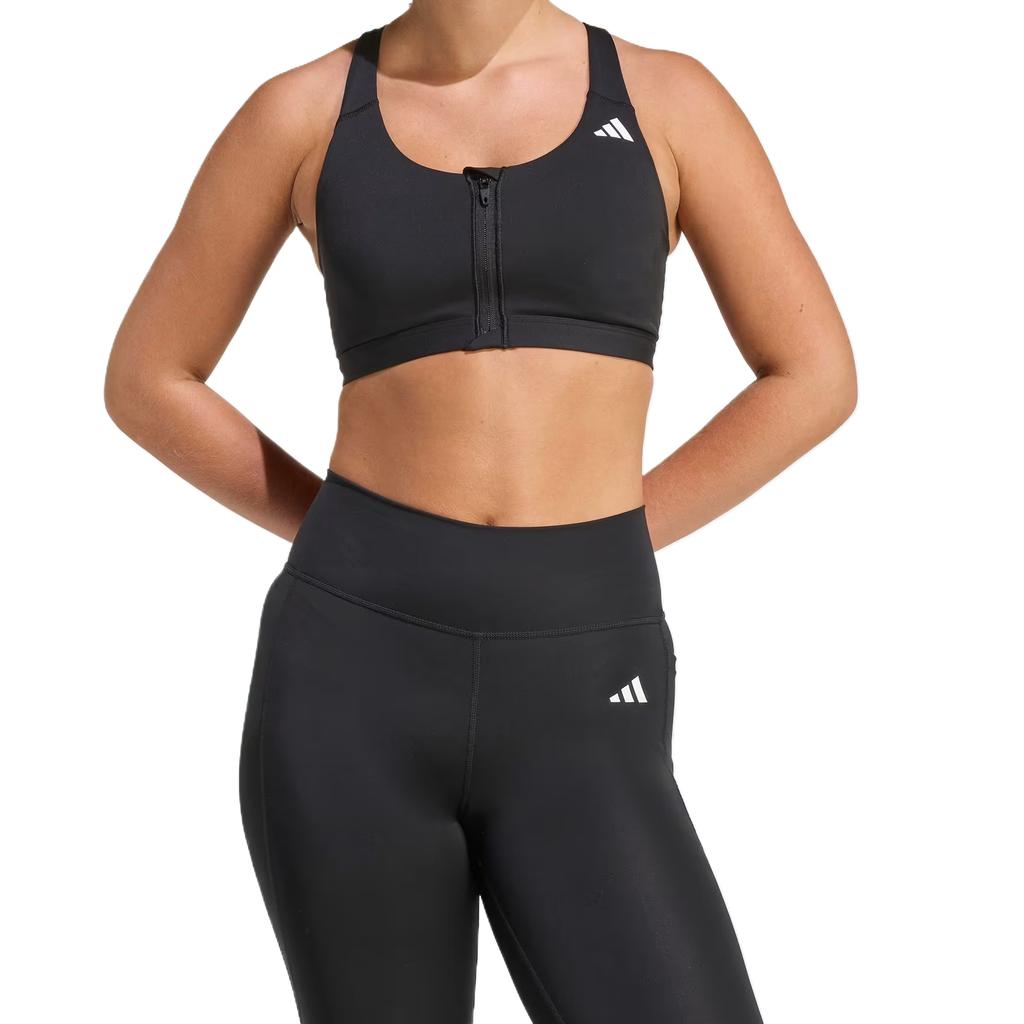 Adidas Essentials Optim Zip Front Quick Dry Moisture Wicking Breathable Sports Bra Women underwear KB4386