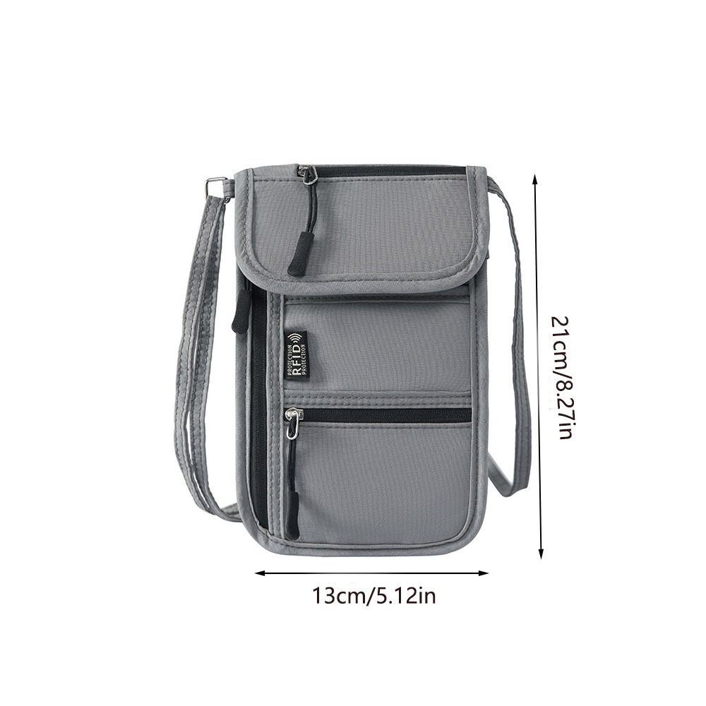 Oxford Stoff Umhänge-Handytasche RFID-Blockierung Lanyard Reisepass-Tasche Reisegebrauch