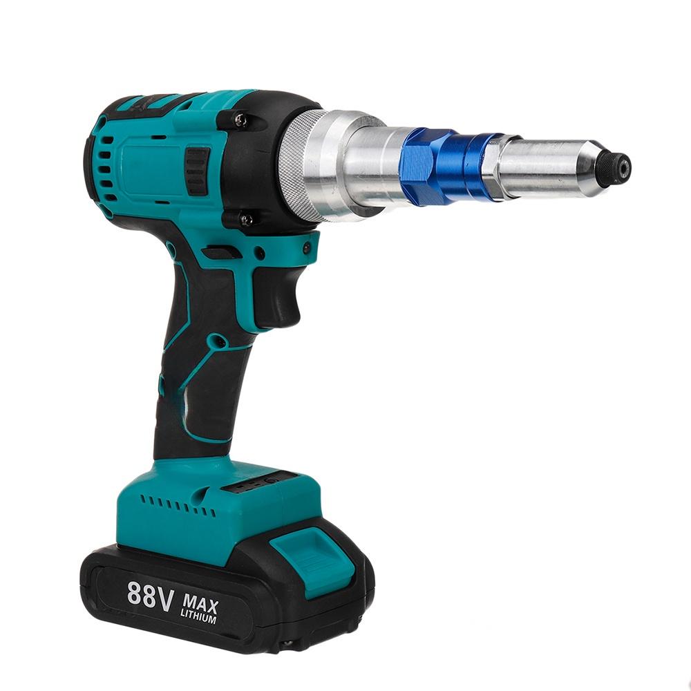 Electric Rivet Guns 3.0-5.0mm Brushess Automatic Cordless Rivet Nut Guns Drill Insert Riveting Tool With 6000mAh Battery AC 110-240V