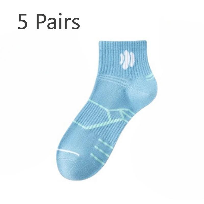 

5 пар мужских тонких дезодорирующих впитывающих пот носков для фитнеса и бега на весну и лето 5 Pairs синий