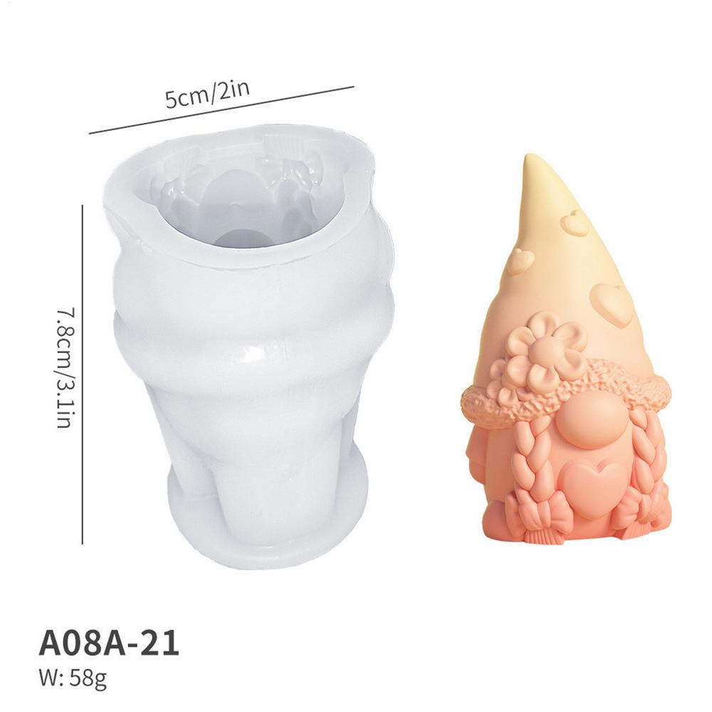 New Faceless Dwarf Silicone Molds 3D Gnome Fondant Scented Candle Clay Plaster Resin Crafts Mold 2025 Easter Gift Home Decor
