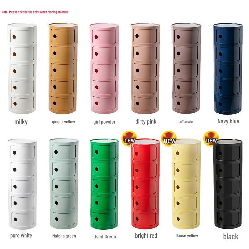 Table de Chevet Ronde Blanche Minimaliste Nordique - Moderne, Meuble Petit et Créatif au Design Simple