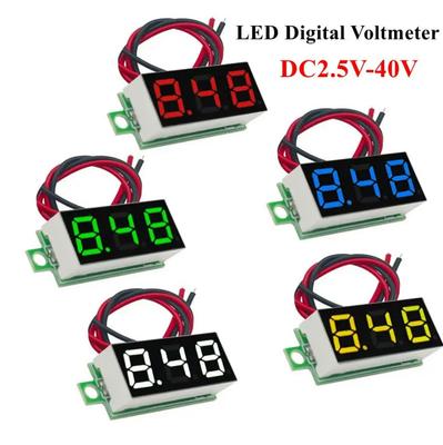 Digital LED Mini Display Module DC 0V-200V Voltage Tester Meter 0.28 Inch LED Screen Meter Reverse Polarity Protection 1-5PCS