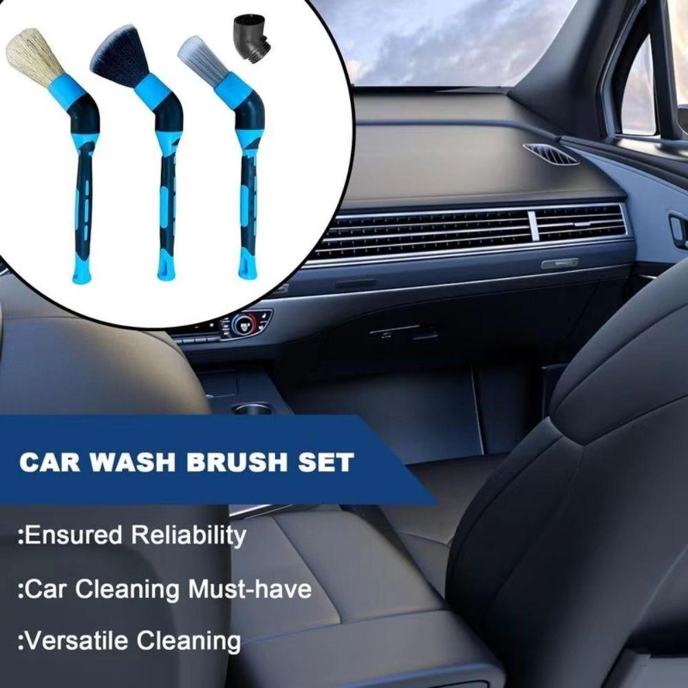 Multifunctional Car Clean Brush Soft Bristle Wheels Cleaner Car Washing Brush  Air Outlet Vent