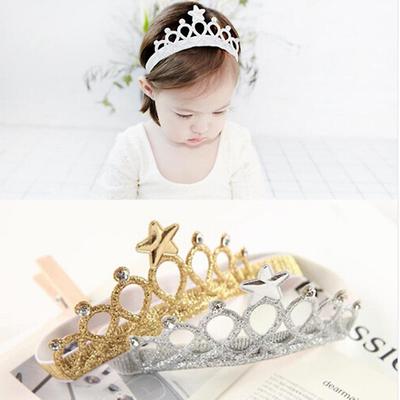 Baby Hair Accessories Princess Tiaras Crowns Headband Elastic Birthday New