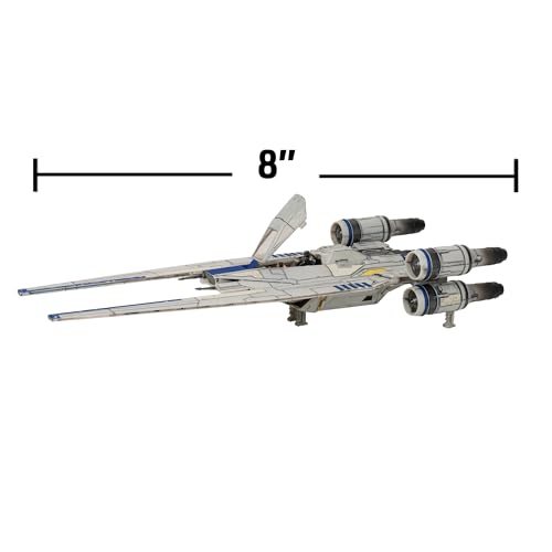 STAR WARS Micro Galaxy Squadron U-Wing Starfighter - 12-Inch Vehicle with Foldout Wings, Troop Bay, Sniper Gun, and Three 1-Inch Micro Figure Accessor