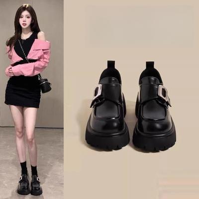 Le Fu Shoes Women's Shoes 2026 Spring/Summer New Single Shoes British Style Thick Soled Small Leather Shoes