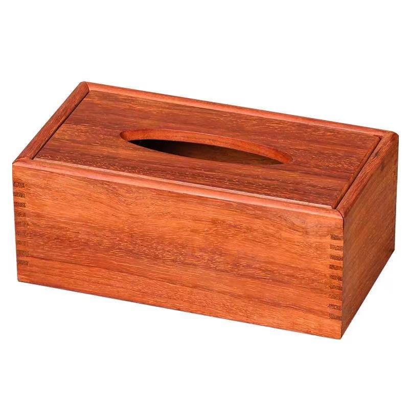 

Деревянная коробка для салфеток из красного сандала для хранения в гостиной