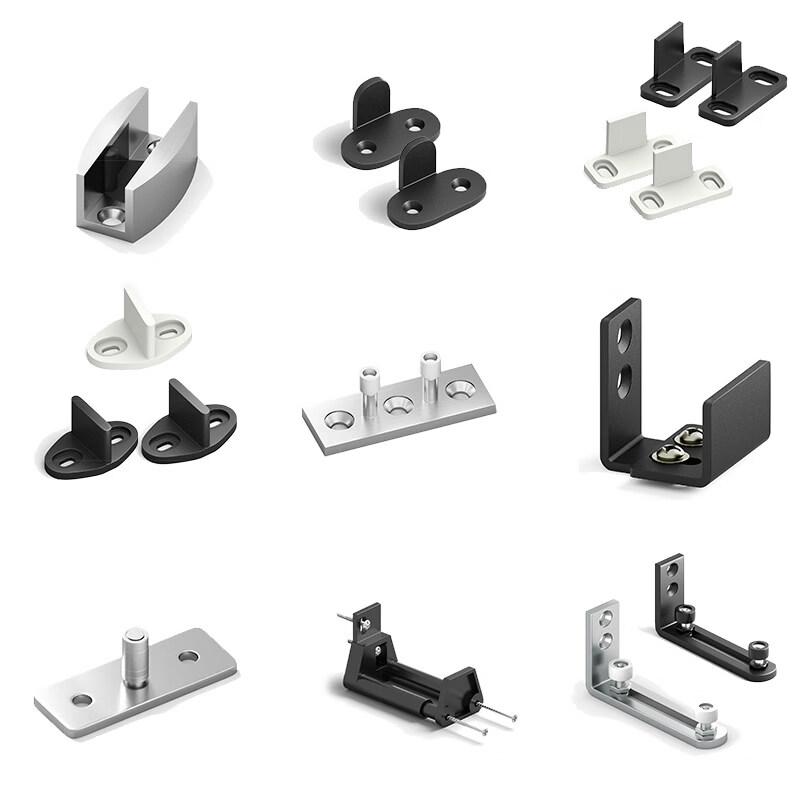 Black POM Slotted Sliding Door Floor Guide