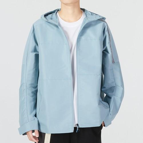 Adidas Solid Color Logo Sports Casual Hoodie Jacket for Men, Blue