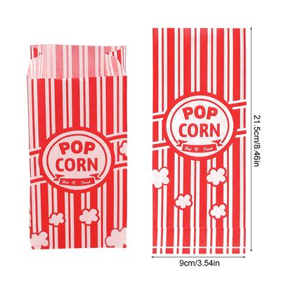 20/50Pcs Popcorn Packaging Bags Snack Treats Container Bucket Wedding Birthday Party Movie Night Supplies Carnival Food Bag Box