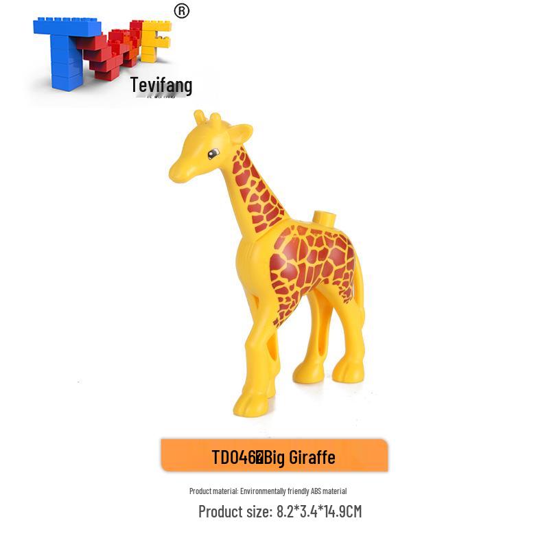 Large Particle Building Blocks: Compatible Prairie Ocean Animal Farm Educational Toys for Kids