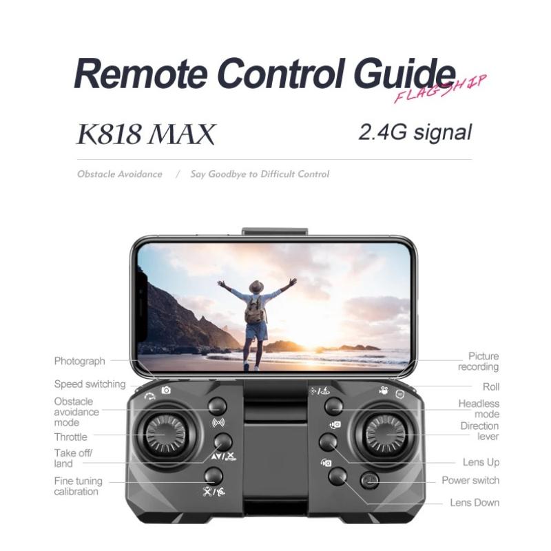 2026 K818 Max Drone 8K 5 Cameras Aerial Photography HD Camera Professional Brushless Motor 360°Obstacle Avoidance Folding 5G WIFI Quadcopter RC UAV