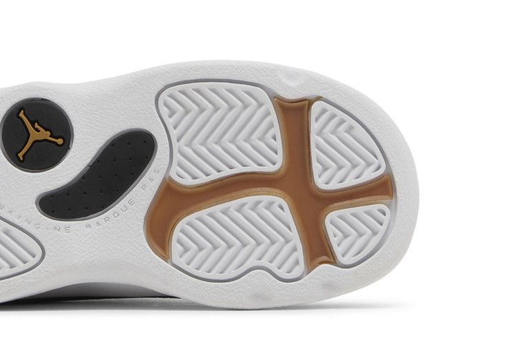 Kids' Sneakers Jordan 13 Retro Black White Gum Medium Brown Metallic Gold (TD)