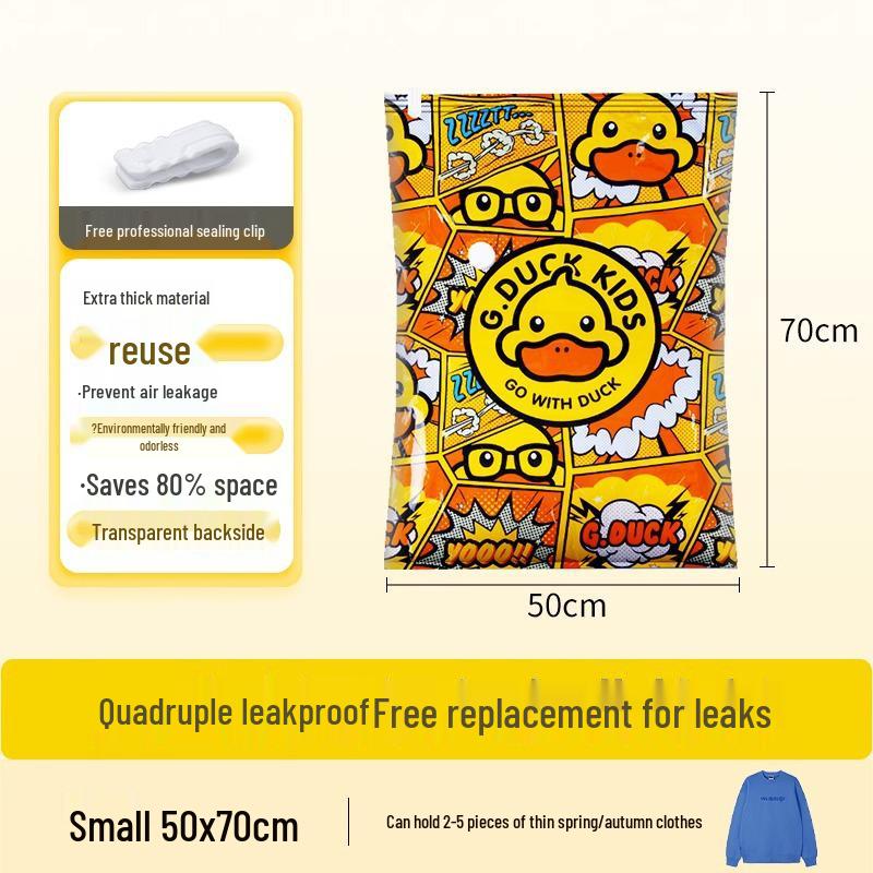 Cartoon Vacuum Storage Bags for Clothes and Quilts - Compression Suitcase Organizer