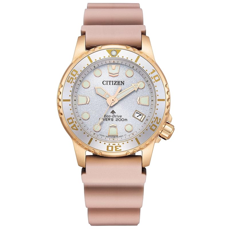 

[Citizen] watch pro master Photovoltaic eco-drive diver 200m waterproof boys size pink silver night light EO2023-00A