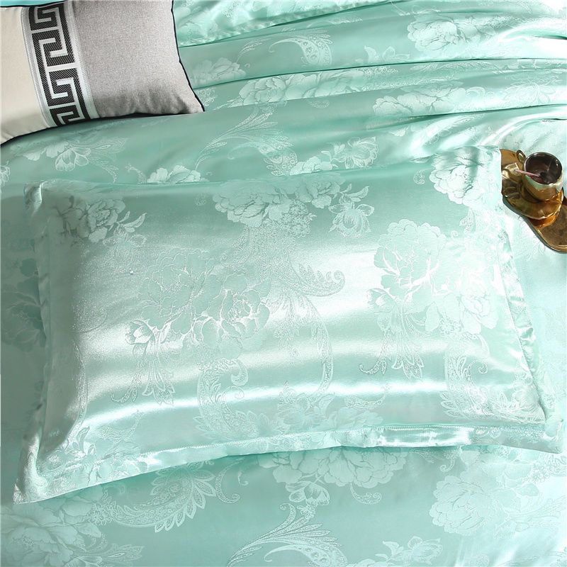 2PCS Europejski styl luksusowe żakardowe koperty poszewki na poduszki 48x74cm Poszewka na poduszkę dla dorosłych Poszewka na poduszkę dekoracyjna satynowa poszewka na poduszkę