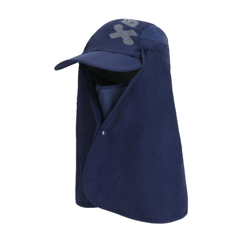 Summer large shawl sun hat outdoor quick drying breathable hat women's mountaineering folding baseball cap men's sun protection cap