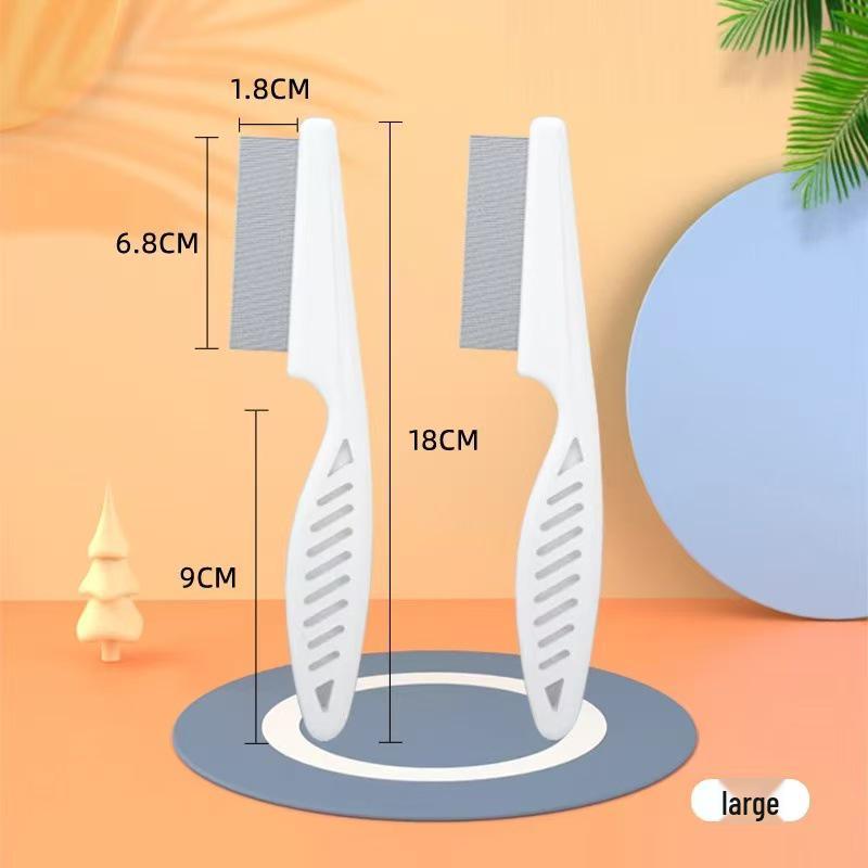 Pet Grooming Fine-Tooth Comb for Cats & Dogs - Small Rake for Hair Removal, Eye and Face Cleaning, Flea Comb