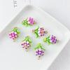 16x20mm Colorful Tulip Oil Drip Alloy Pendant for DIY Jewelry Crafting