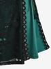 Rosegal Plus Size Skull Mesh Overlay Lace Up Layered A Line Tank Dress