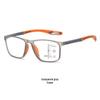 New TR90 Multifocal Progressive Sports-Style HD Reading Glasses, Anti-Blue Light, Suitable for Near and Distance Viewing