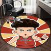 1pc Slam Dunk Anime Design Shohoku #7 Basketball Player Round Carpet - Office Chair Mat, Non-Slip Rug for Home Decor