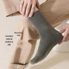 Men's Black Winter Wool-Acrylic Socks: Warm, Deodorizing, Antibacterial, All-Match.
