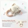 1Pc Baby Rattle Toys Crochet Animal Cute Bear Toys Kawaii Wooden Teether Baby Cartoon Mobile Crib Wooden Newborn Rattle Toys