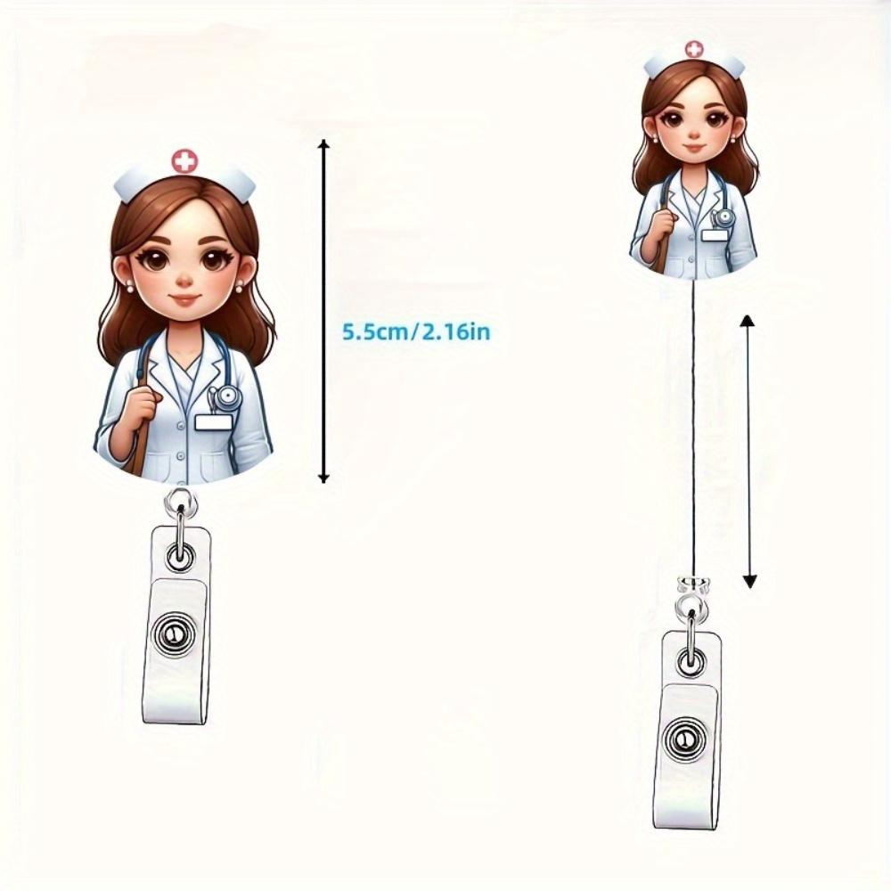 2 Nurse Scroll Holders. Extendable ID Clips for RNs, LPNs & Medical Assistants.