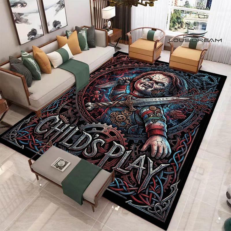 3D Cult of Chucky Printed Carpet Non-slip Carpet Outdoor Carpets Area Rug Home Decor Yoga Mat Rug for Bedroom Birthday Gift