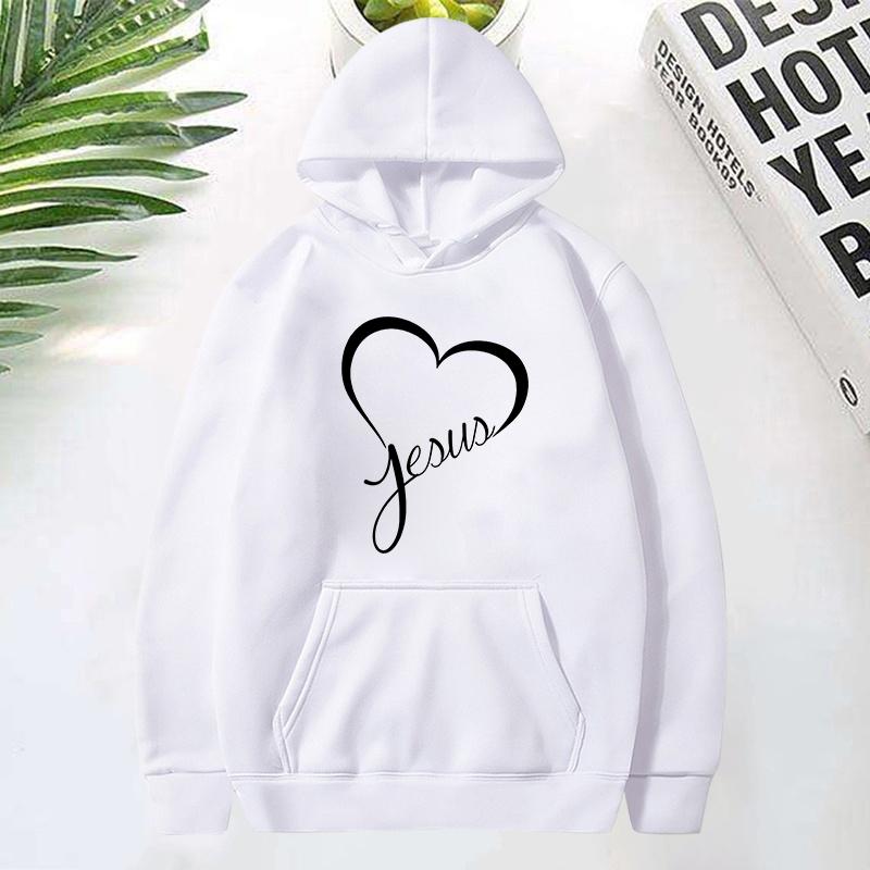 New Hot Christianity Jesus Love Print Hoodie Women Men Autumn Winter Casual Hoodie Fleece Long Sleeves Pullover Fashion Hoodies