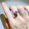 Twist Moissanite 2 Carat D Color VVS Ring with Certificate and Diamond Tester Approval