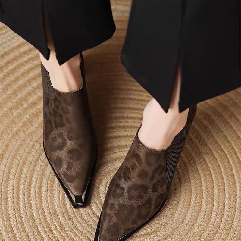 High Heels Women Shoes Leopard Designer Shoes Sexy Woman Heeles Sandals 2025 Autumn Luxury Pumps Dress Zapatos Mujer