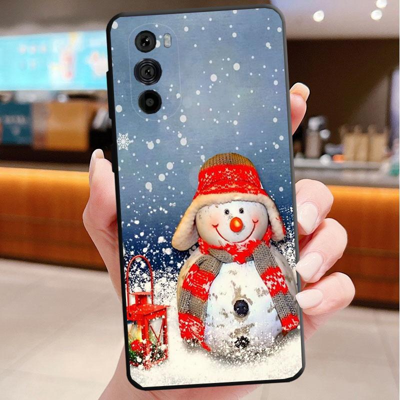 Phone Case For Motorola Edge 50 40 Pro 60 50 40 30 Ultra Neo Fusion Moto G85 G72 G53 G54 G84 G13 G32 Christmas Deer Snowman