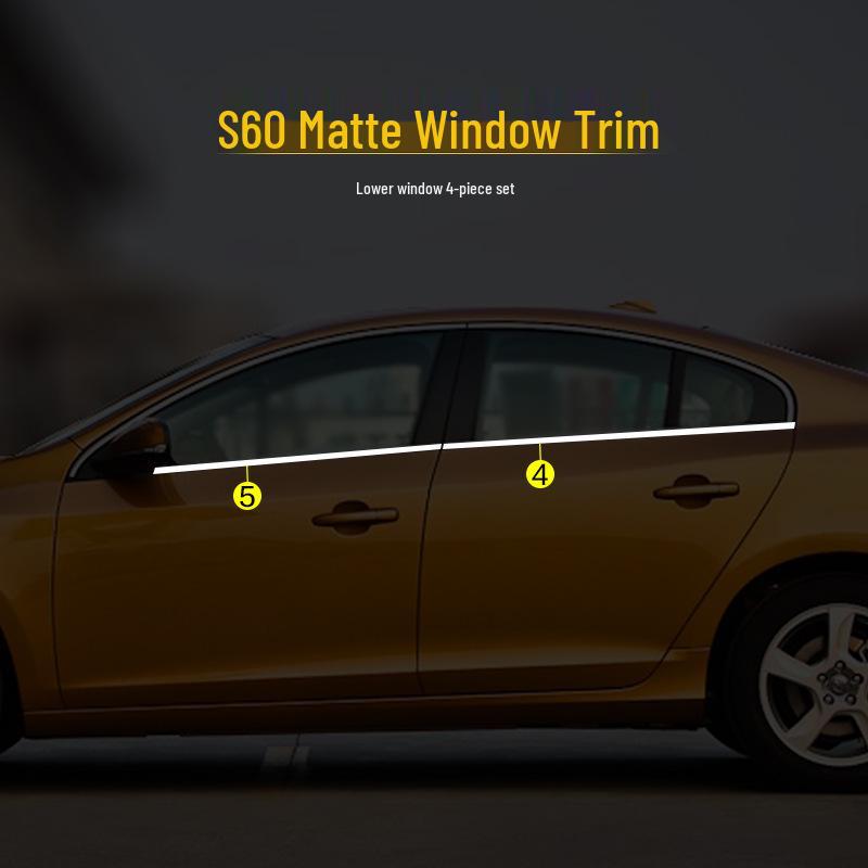 Volvo S60L/XC60/V40 Stainless Steel Window Trim & Decorative Strip