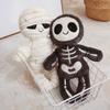 Kawaii Black Devil Skeleton Plush Toys Creative Gothic Skull White Mummy Kids Halloween Gifts Holiday Decor for birthday gift Cuddly Stuffed Fluffy