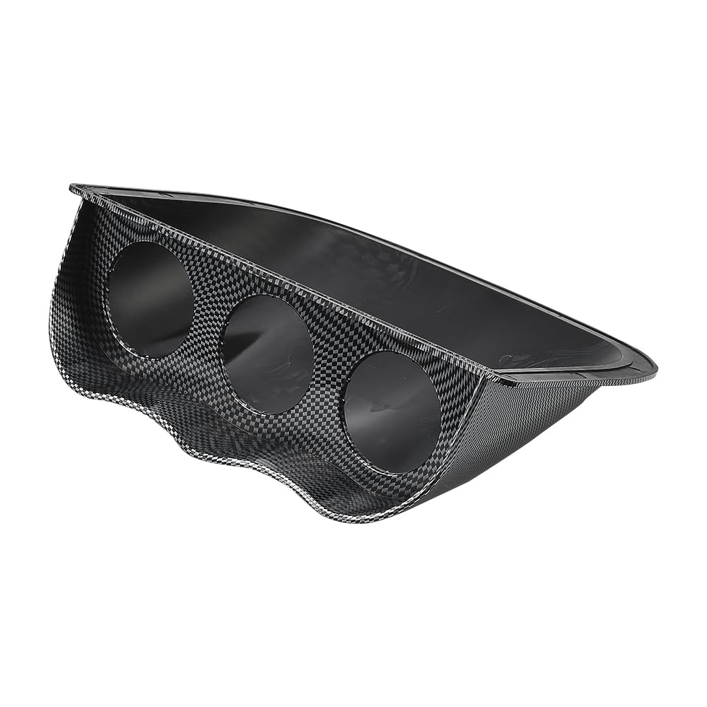 52mm/2in 3 Hole Dome Lip Dashboard Pod Mount Bracket ABS Plastic Universal Triple Dash Gauge Console Pod Fit for Muscle, Manual Cars, Sports Models