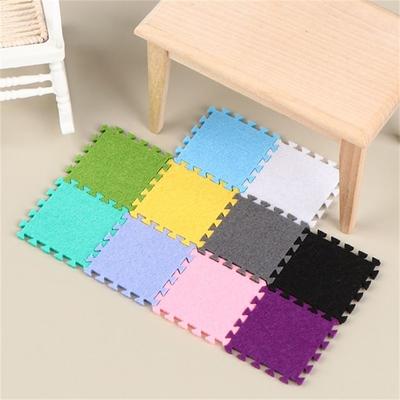 6 Adet 1:12 Dollhouse Minyatür Halı Halı Çok Renkli Mat Modeli Mobilya Dekor Oyuncak