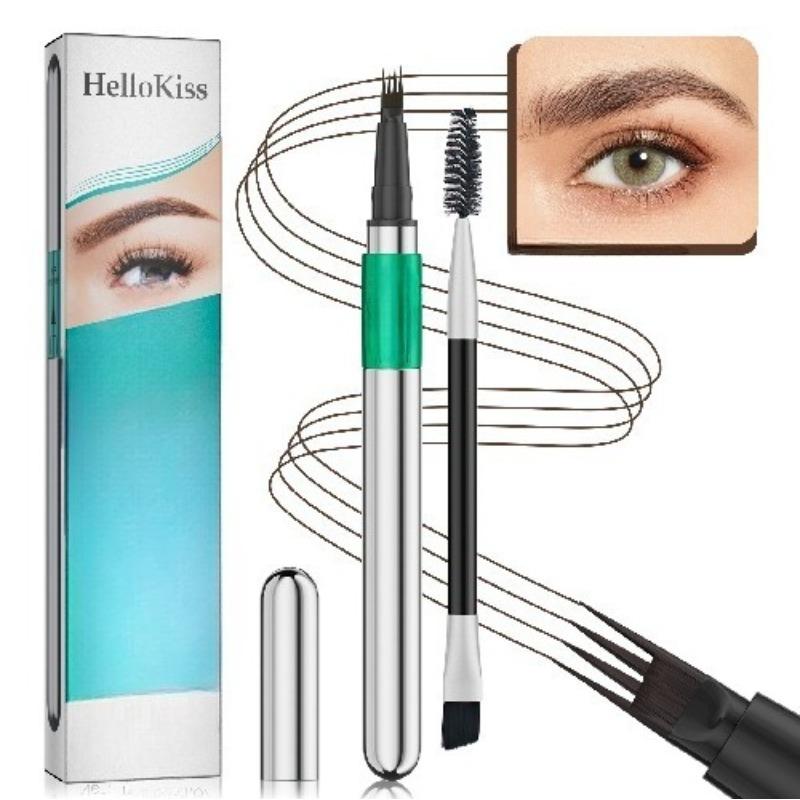Four-pronged Liquid Eyebrow Pencil Four-tip Forked Liquid Eyebrow Pencil Four-prong Waterproof Sweat-proof and Less Likely To Smudge Eyebrow Pencil