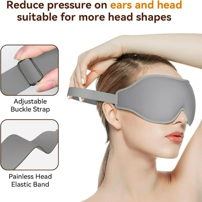 3D Memory Foam Sleeping Mask - Eye Shade Block out Light Sleep Aid Blindfold Face Eyepatch for Better Sleep Quality