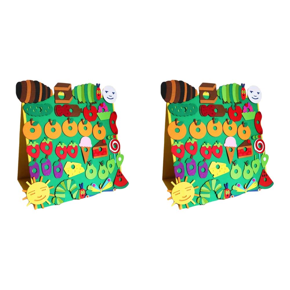 Hračka Hungry Caterpillar Otevřené kurzy Děti Dárky Hračky z plsti Interaktivní výuka Zábavná hra z plsti Figurky na desku z plsti pro batolata