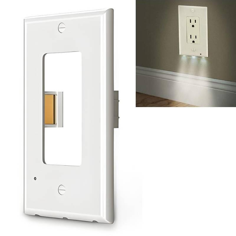 Cover Outlet Wall Socket Plate Sensor Led Night Light Coverplate Tools Plug