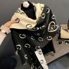 Autumn and Winter Imitation Cashmere Double-sided Thickened Scarf Air Conditioner Warm Love Letter Large Shawl Dual-purpose Scarf Women