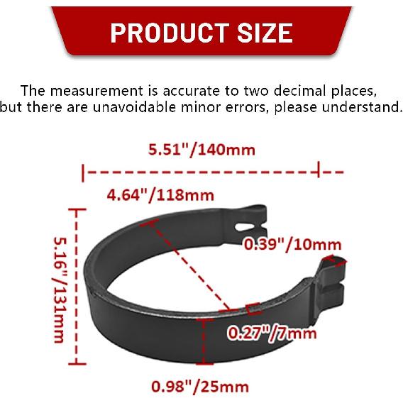 Go Kart Mini Bike 4.5" Brake Band black Go Kart Brake Kit 4 1/2" for Go-Cart ATV Mini bike Brake Drum