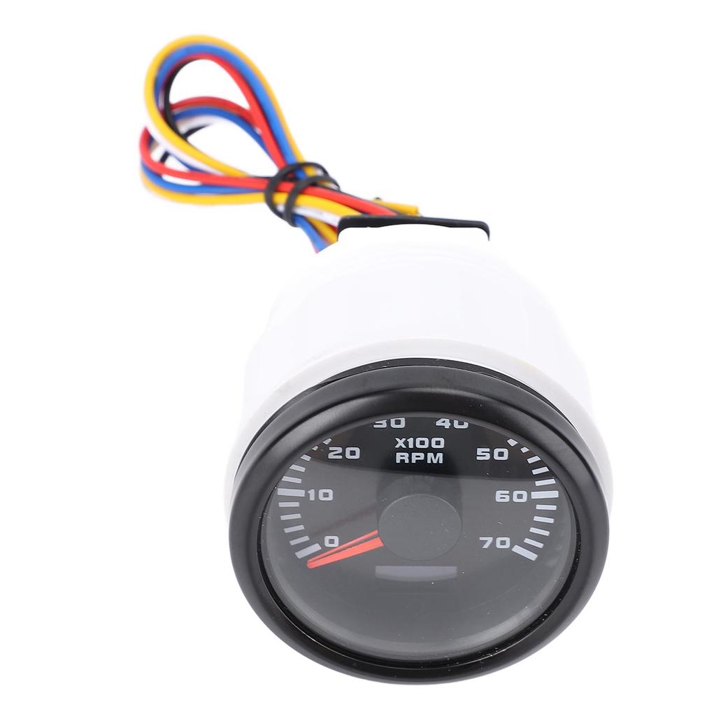 52mm 7000RPM Tachometer with Hourmeter 7 Color Backlight   9-32V RPM Gauge for Truck Tractor Car RV Boat